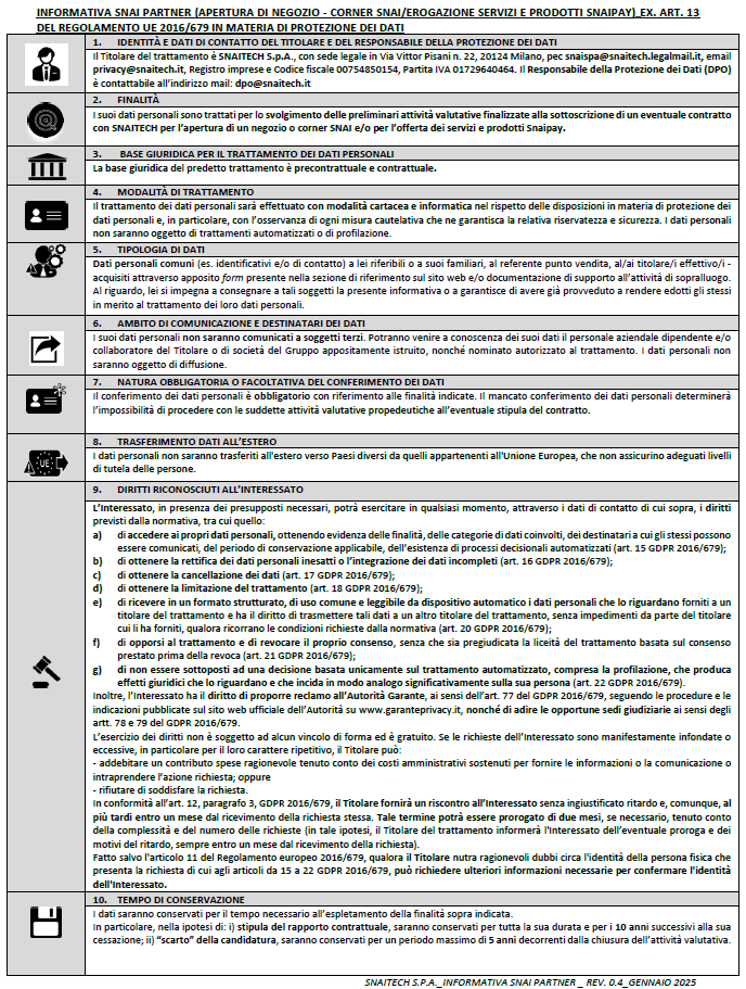 Informativa Partner Snaitech